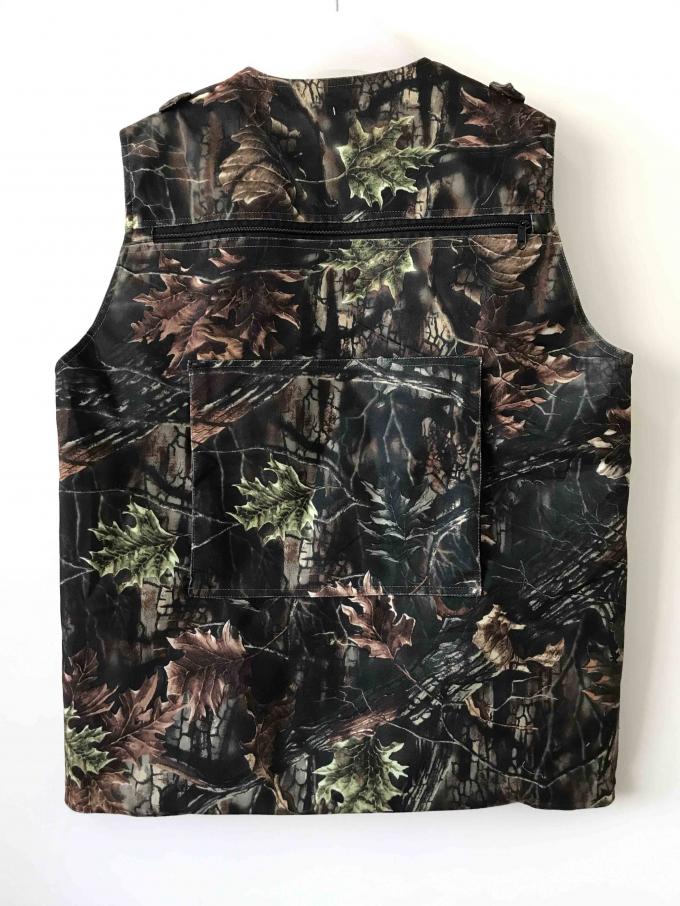 Mens camo vest 031 in mercerized cotton fabric, jungle camouflage, S3XL