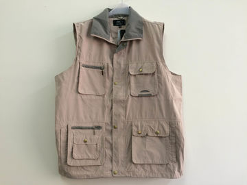 Mens classic vest，mens waist coat, gilet, vest in peach skin fabric, taupe colour, S-3XL, 049