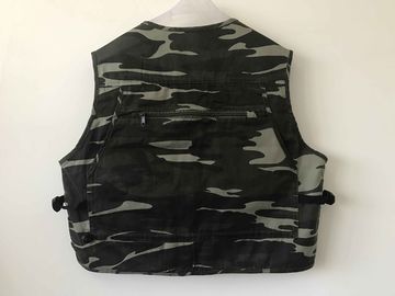 Mens vest, camo vest, waistcoat 036 in T/C 65/35 fabric, camouflage, S-3XL