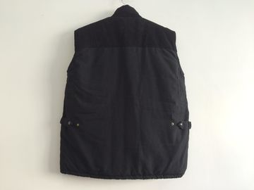 winter vest,  warm waist coat, UK style, black, S-3XL, padding with corduroy shoulder