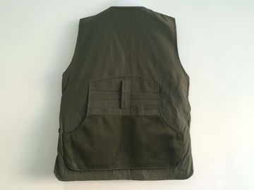 Hunting vest in taslan fabric, S-3XL, olive, green color, water proof