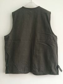 vest, waistcoat, mens vest, fishing vest, 100% cotton, S-3XL, olive, green color
