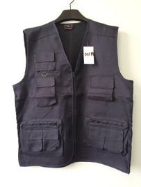 vest, mens vest in gaberdine, 100% polyester fabric, fishing vest, casual vest