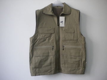winter vest, polarfleece lining vest, warm vest, khaki, S-3XL