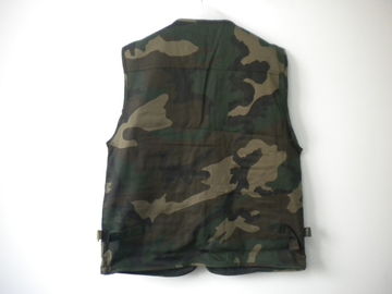 mens vest in T/C 65/35 fabric, camouflage, fishing vest, S-3XL