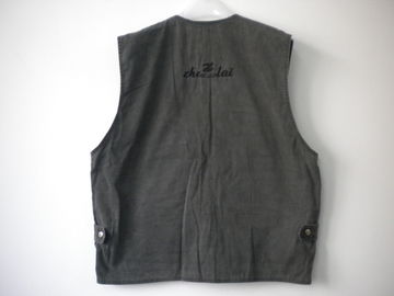 vest, reversible vest, mens vest in T/C 65/35 fabric, fishing vest, casual vest