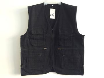 vest, mens vest in 100% cotton, fishing vest, casual vest