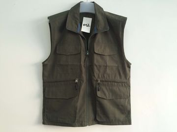 vest, mens vest in T/C 65/35 fabric, fishing vest, casual vest