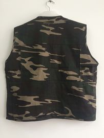 mens vest in T/C 65/35 fabric, camouflage, fishing vest, S-3XL