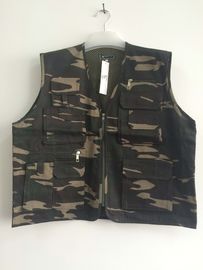 mens vest in T/C 65/35 fabric, camouflage, fishing vest, S-3XL