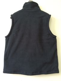 winter vest,  warm waist coat, navy, S-3XL, polar fleece with sherpa lining