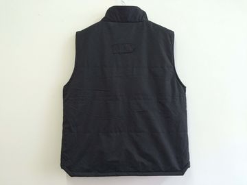 winter vest,  warm waist coat, black, S-3XL, pongee outer, padding and polarfleece lining