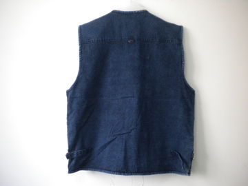 Jeans vest, denim vest, in 100% cotton, S-3XL, denim blue, navy