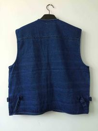 Jeans vest, denim vest, in 100% cotton, S-3XL, denim blue, navy
