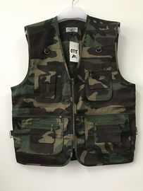 vest, waistcoat, T/C 65/35 fabric, fishing vest, weeding waistcoat, S-3XL, camouflage print