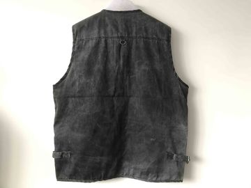 Mens classic vest in 100% polyester washed fabric, S-3XL, 4 colors can be chose