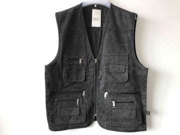 Mens classic vest in 100% polyester washed fabric, S-3XL, 4 colors can be chose