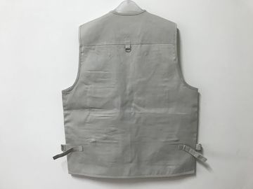 Mens classic vest，mens waist coat, vest in 100% polyester washed fabric, stone/beige colour, S-3XL