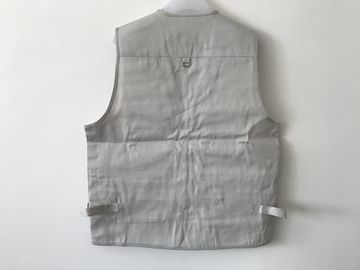 Mens classic vest，mens waist coat, vest 030 in 100% polyester washed fabric, stone/beige colour, S-3XL