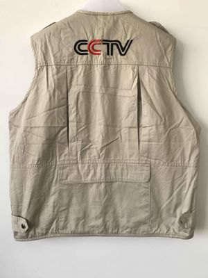 Mens classic vest，mens waist coat, 046 CCTV vest in 100% cotton fabric, stone/beige colour, S-3XL