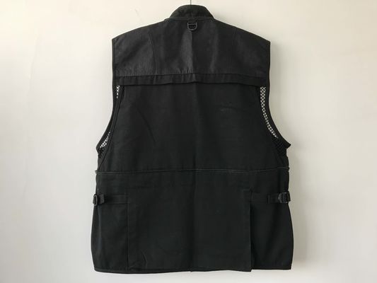 vest, photography vest, mens vest 037 in T/C 65/35 fabric, black color, fishing vest, casual vest