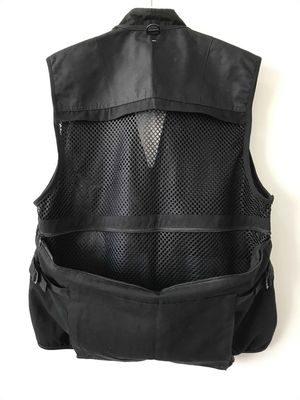 vest, photography vest, mens vest 037 in T/C 65/35 fabric, black color, fishing vest, casual vest
