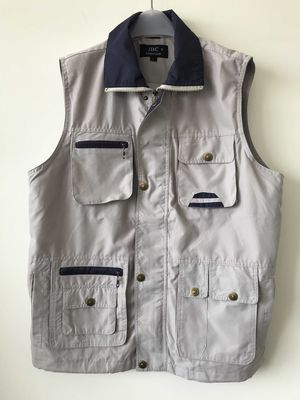 Mens classic vest，mens waist coat, gilet, vest in peach skin fabric, stone/beige colour, S-3XL, 049