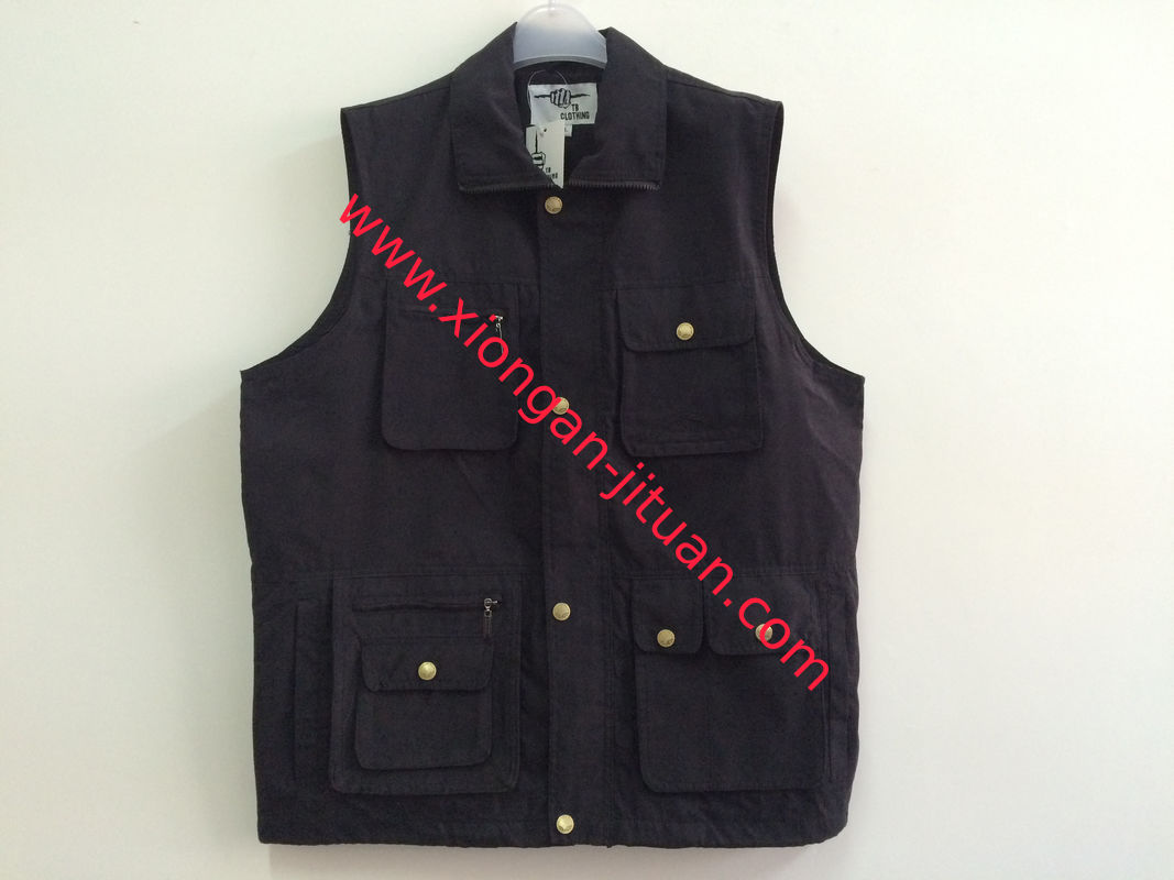 Mens classic vest，mens waist coat, gilet, vest in peach skin fabric, black colour, S-3XL, 049