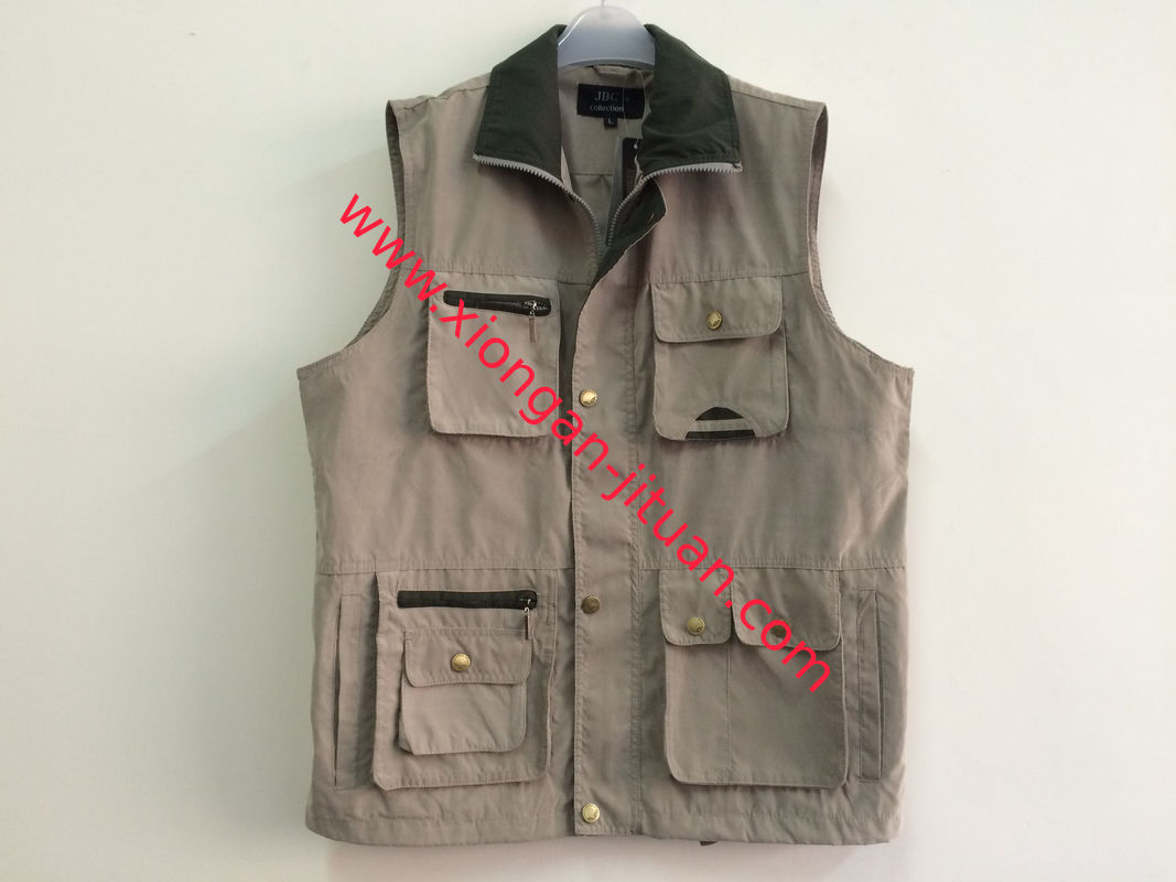 Mens classic vest，mens waist coat, gilet, vest in peach skin fabric, beige colour, S-3XL, 049