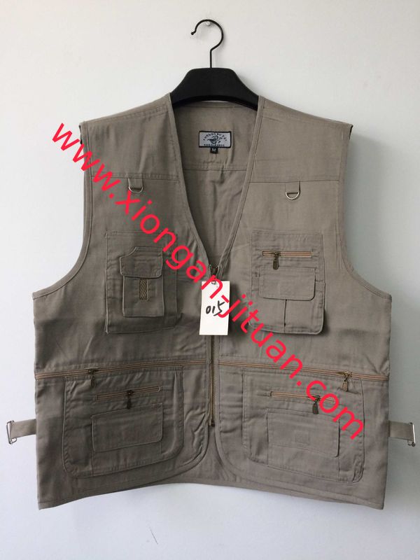 vest, waistcoat, polyester washed fabric, weeding vest, weeding waistcoat, S-3XL, 4 colors: black, blue, green & beige