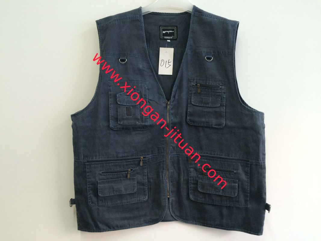 vest, waistcoat, polyester washed fabric, weeding vest, weeding waistcoat, S-3XL, 4 colors: black, blue, green & beige