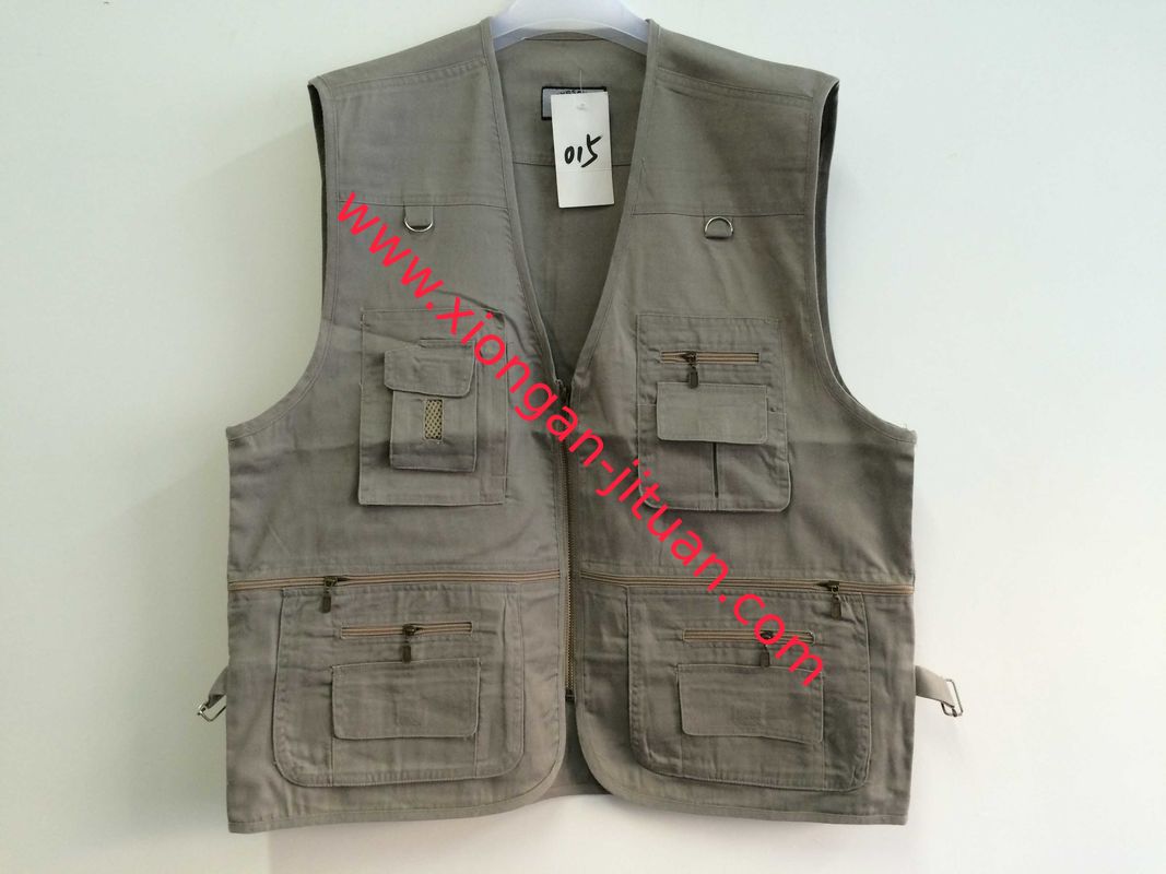 vest, waistcoat, polyester washed fabric, weeding vest, weeding waistcoat, S-3XL, 4 colors: black, blue, green & beige
