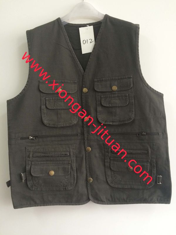vest, waistcoat, mens vest in 100% cotton  fabric, fishing vest, fishing waistcoat casual vest