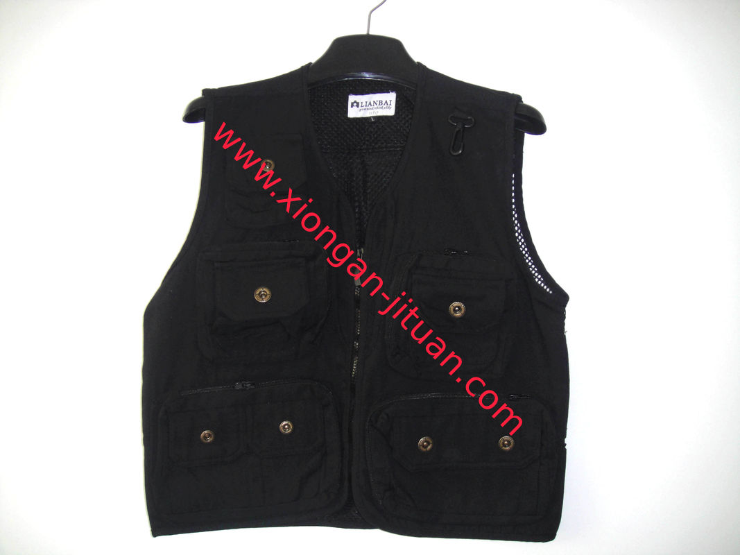 vest, photography vest, mens vest in T/C 65/35 fabric, fishing vest, casual vest