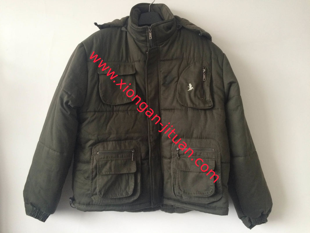 padded jacket, polar fleece jacket, olive green, S-3XL, padding and polarfleece lining, 023L