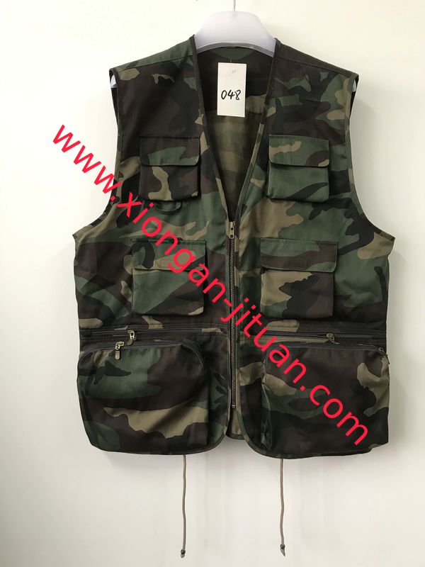 Mens classic vest, mens waist coat, camo vest in T/C 80/20 fabric, 048 camouflage vest, S-3XL